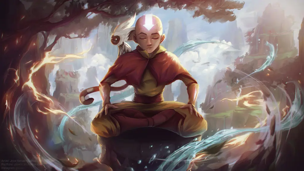 Gambar Aang, Avatar dari serial animasi Avatar: The Last Airbender