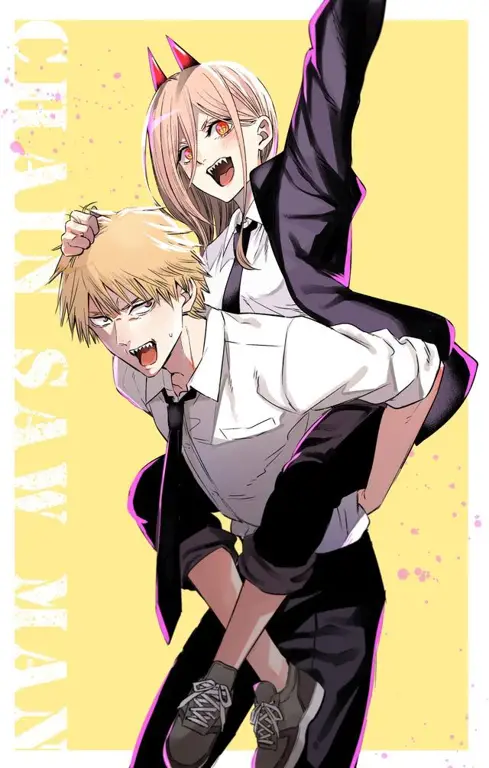 Denji dan Power dalam Chainsaw Man