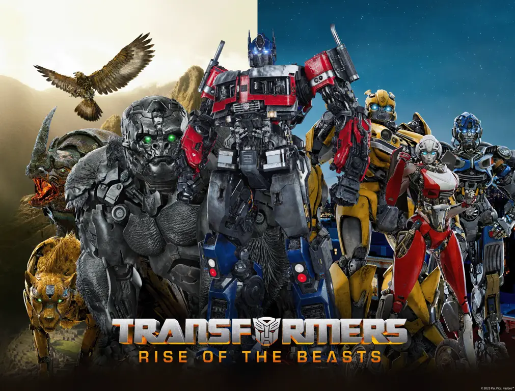 Adegan aksi dalam film Transformers Rise of the Beasts