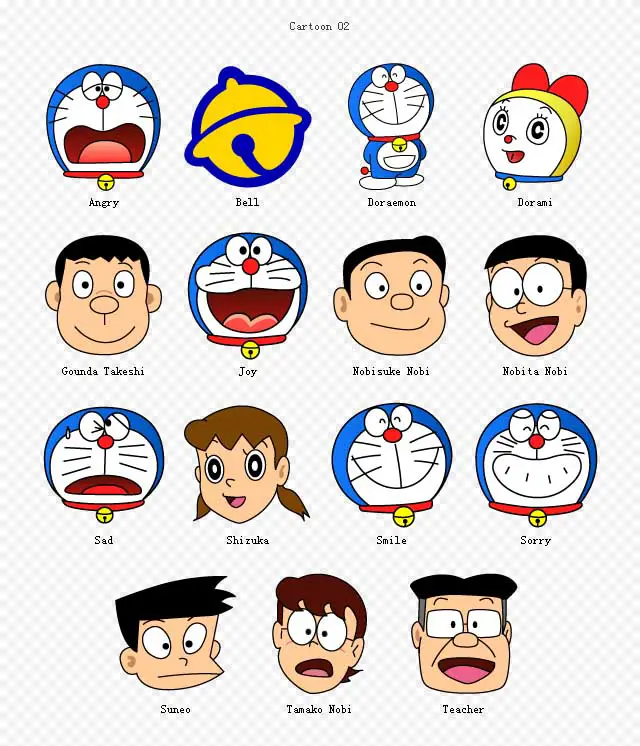 Gambar Nobita dan teman-teman di luar angkasa