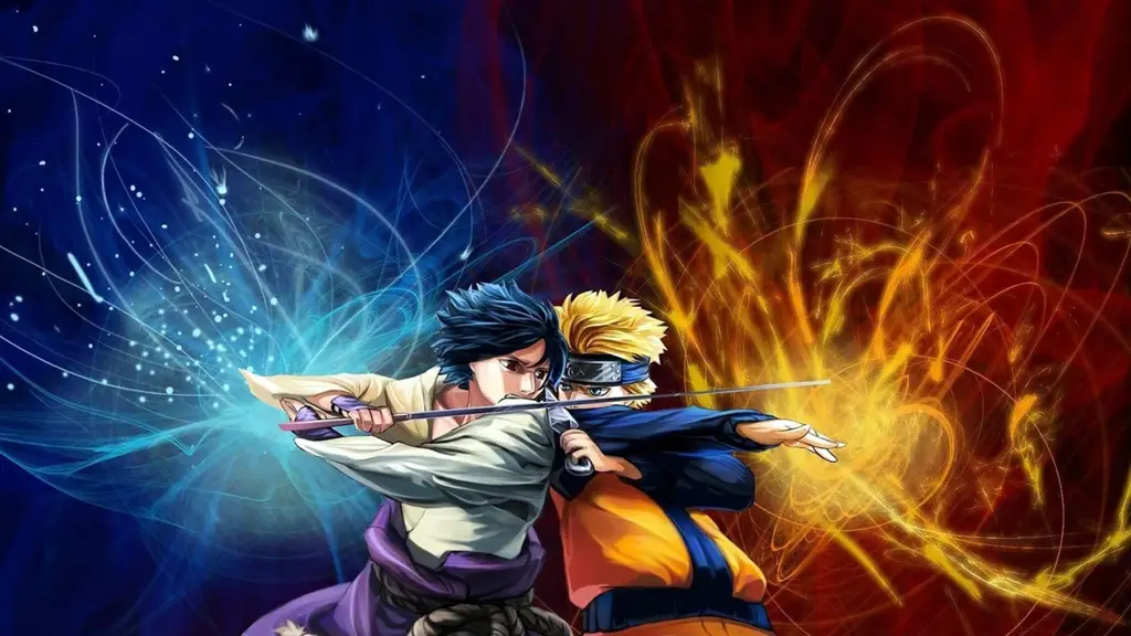 Naruto dan Sasuke bertarung