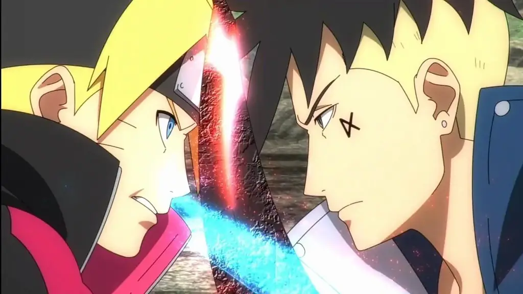 Boruto dan Kawaki sedang bertarung