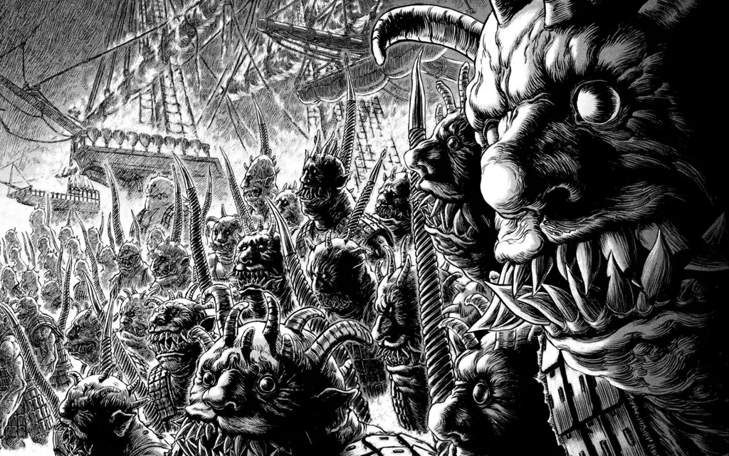 Adegan aksi dalam manga Berserk