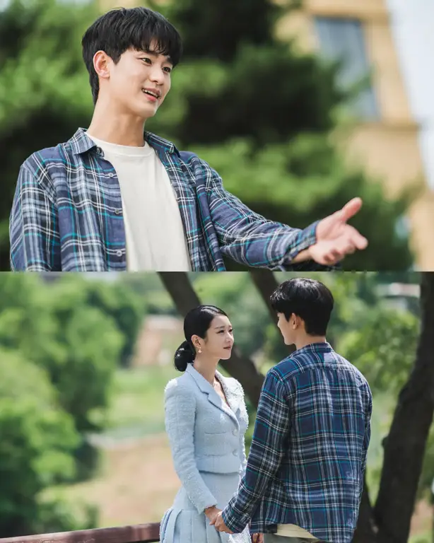 Foto Kim Soo Hyun dan Seo Ye Ji dalam drama It's Okay to Not Be Okay