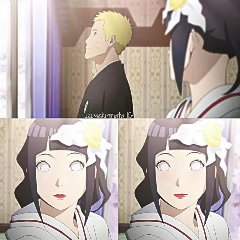 Adegan pernikahan Naruto dan Hinata