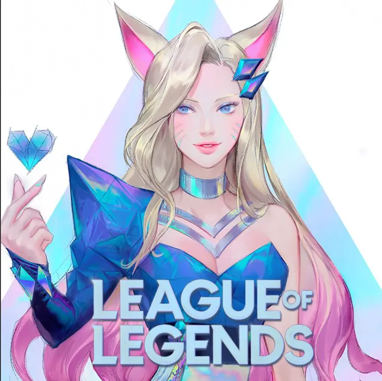 Gambar seni digital Ahri dari grup K/DA