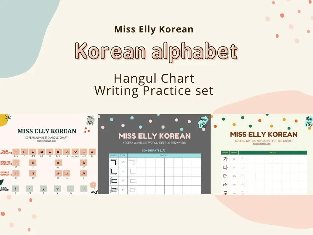 Gambar alfabet Korea (Hangul)