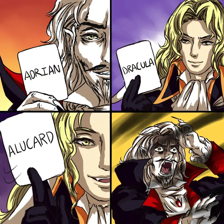 Alucard dan Dracula dalam serial Castlevania