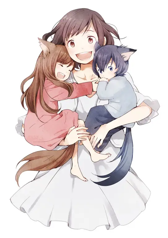 Ame dan Yuki, anak-anak Hana di film Wolf Children