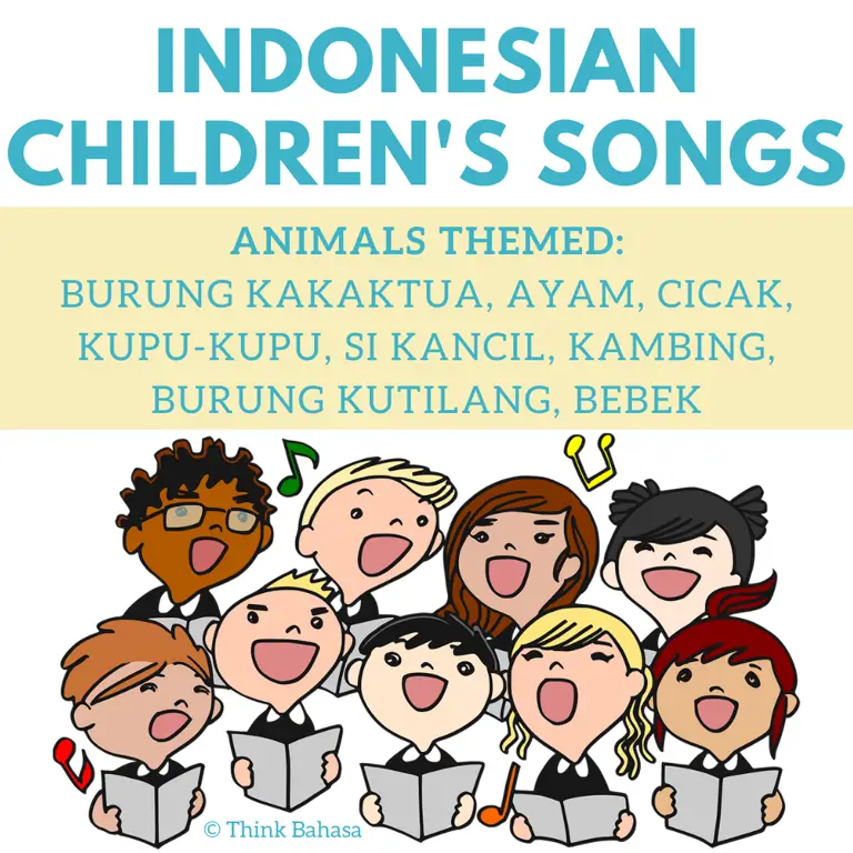 Anak-anak Indonesia sedang bernyanyi bersama