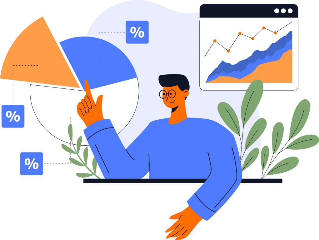 Gambar grafik dan data yang kompleks