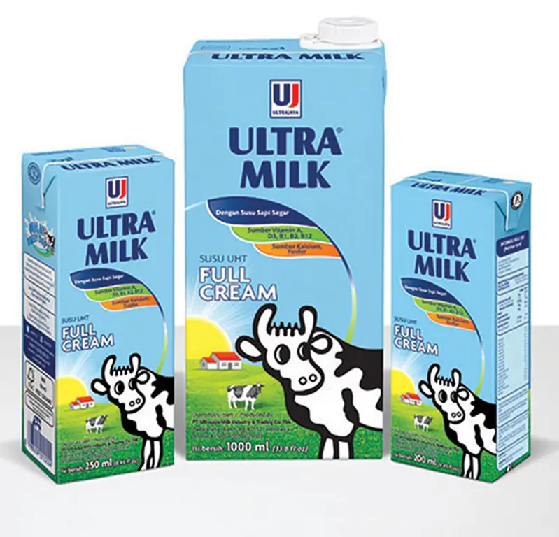 Berbagai kemasan susu kotak Ultra Milk