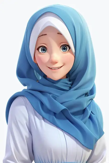 Gambar anime perempuan berhijab cantik