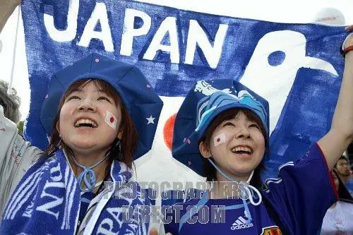 Foto pendukung sepak bola Jepang