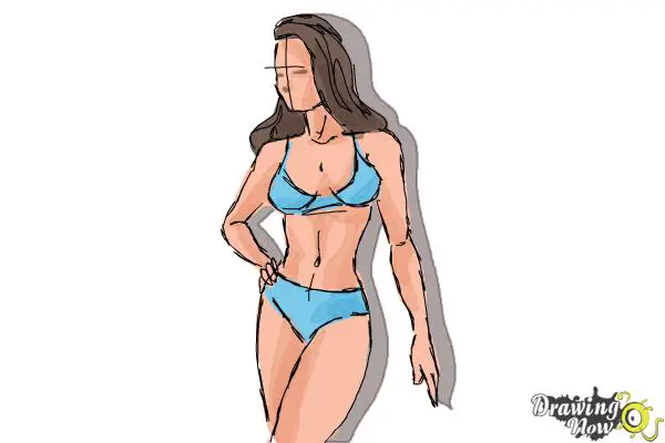 Ilustrasi tubuh wanita yang indah dan proporsional