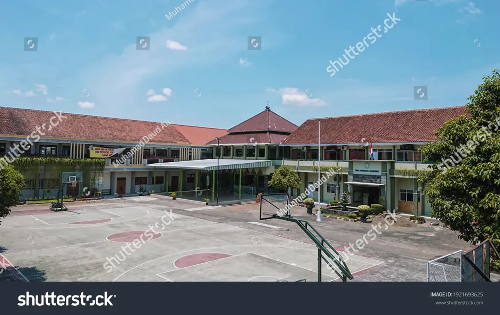 Gedung SMP Negeri yang megah dan modern.