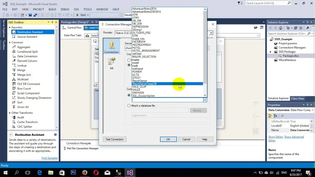 Diagram arsitektur SQL Server Integration Services