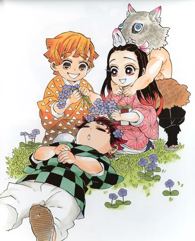 Gambar artwork resmi Kimetsu no Yaiba