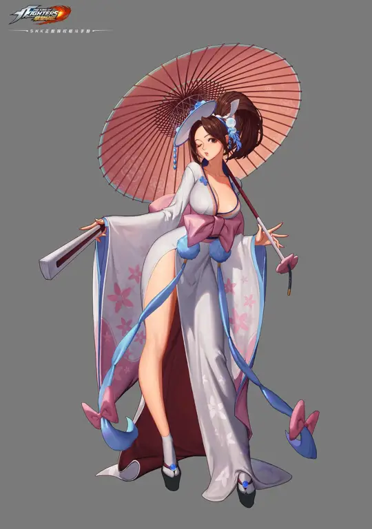 Gambar artwork Mai Shiranui dari game The King of Fighters