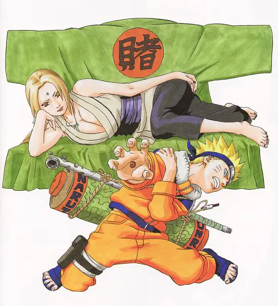 Gambar artwork resmi Naruto dan Tsunade