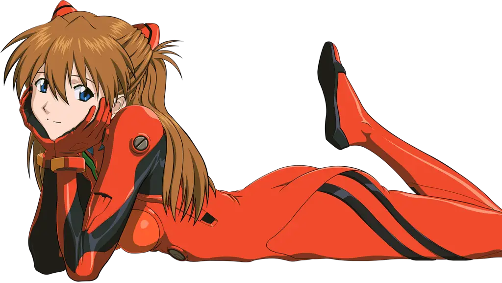 Asuka mengendarai Eva Unit-02