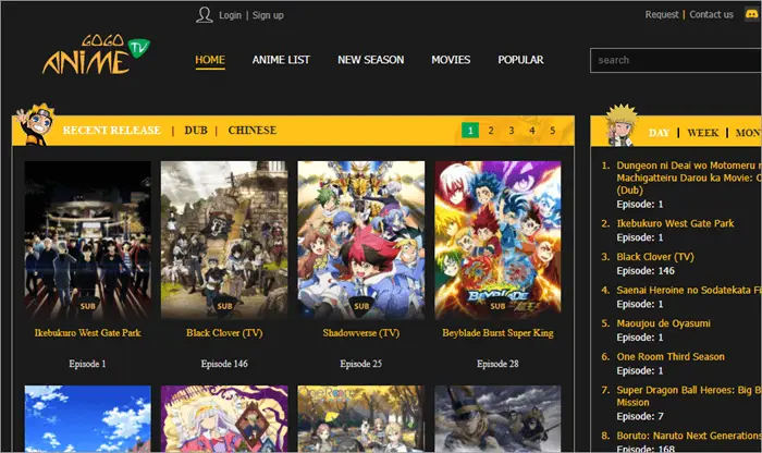 Platform streaming anime