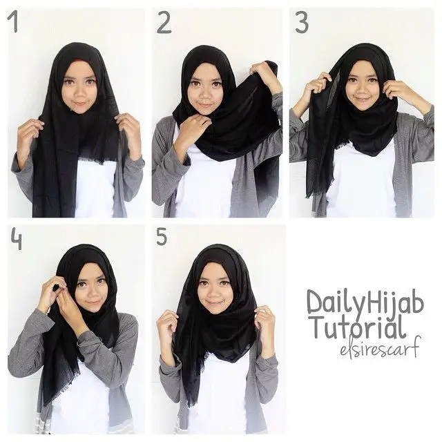 Tutorial hijab casual stylish