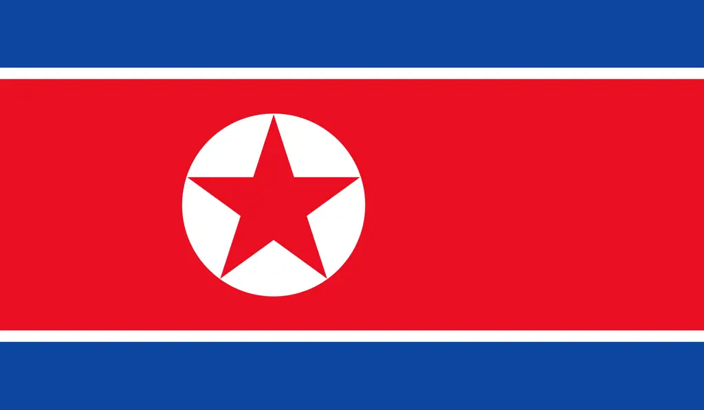 Gambar bendera Korea Utara