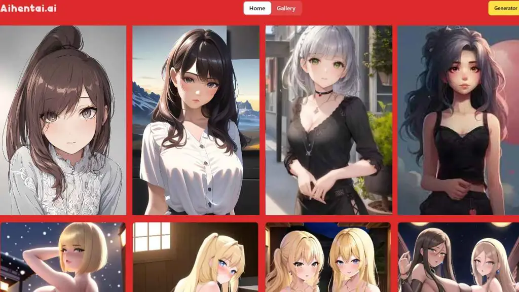 Gambar yang menampilkan berbagai macam gaya seni anime hentai