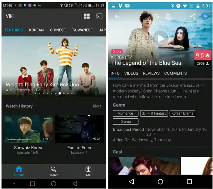 Aplikasi streaming drama Korea