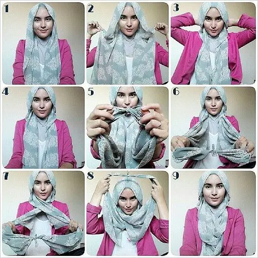 Berbagai gaya hijab yang berbeda