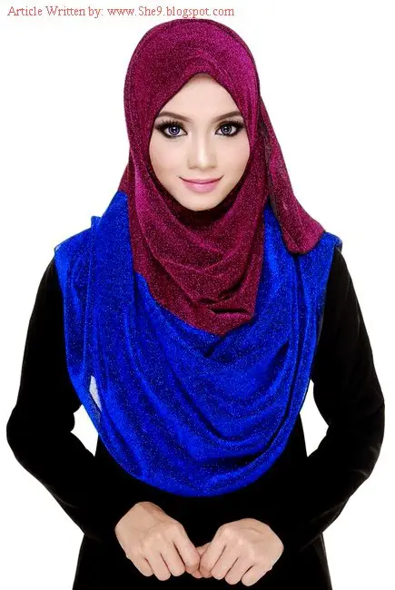 Wanita dengan berbagai warna hijab yang berbeda, menunjukkan bagaimana warna dapat memengaruhi penampilan.