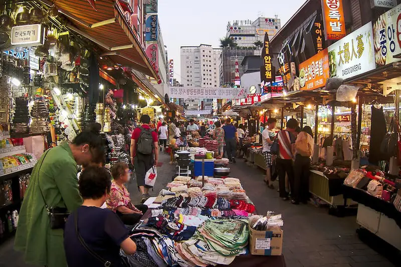 Gambar pasar tradisional di Korea