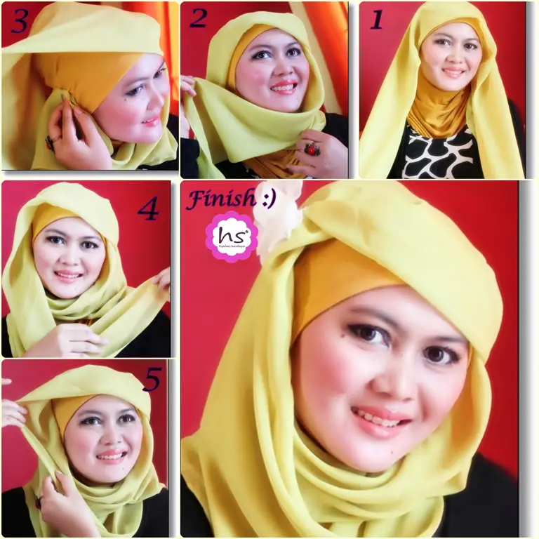 Tutorial pemakaian hijab dengan berbagai model topi