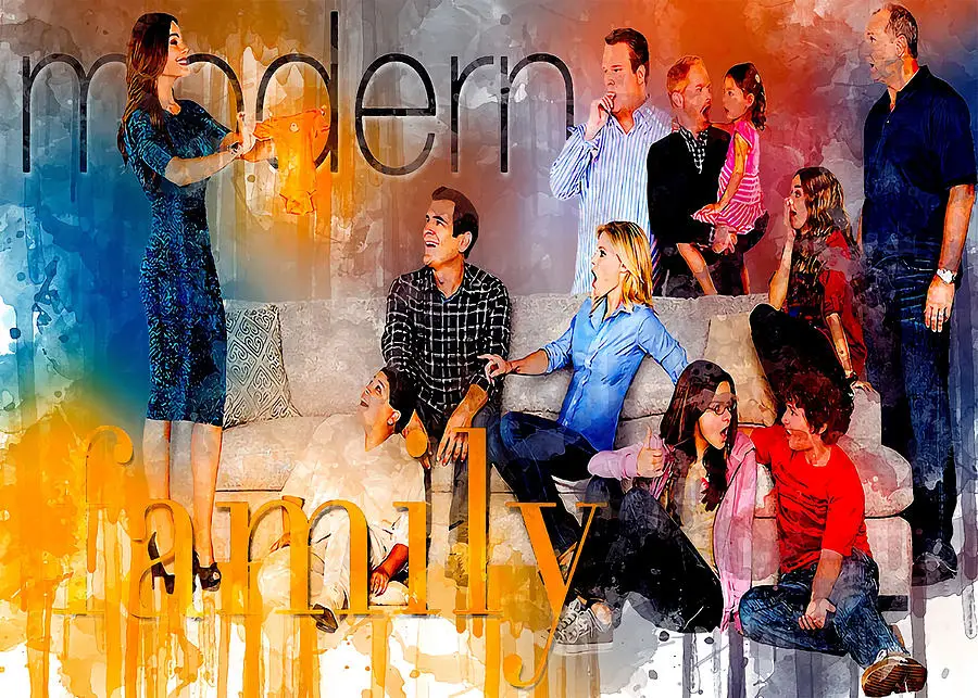 Poster Modern Family dengan subtitle Indonesia