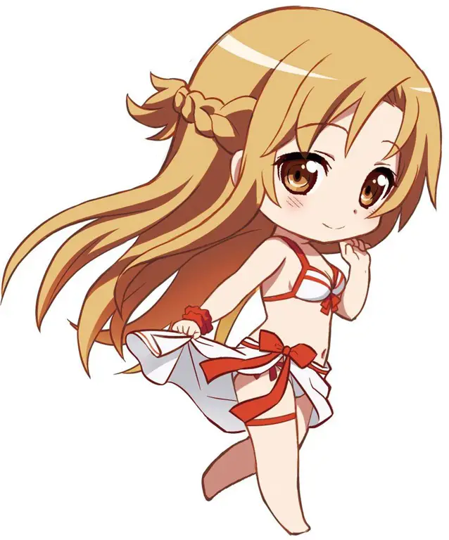 Gambar chibi Asuna Yuuki yang sangat imut