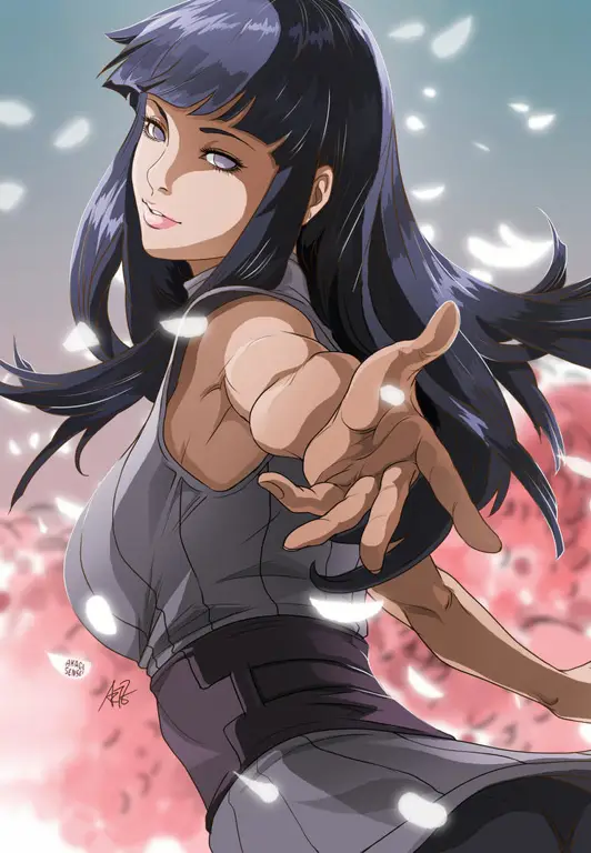 Gambar fanart Hinata yang aman untuk dilihat di tempat kerja