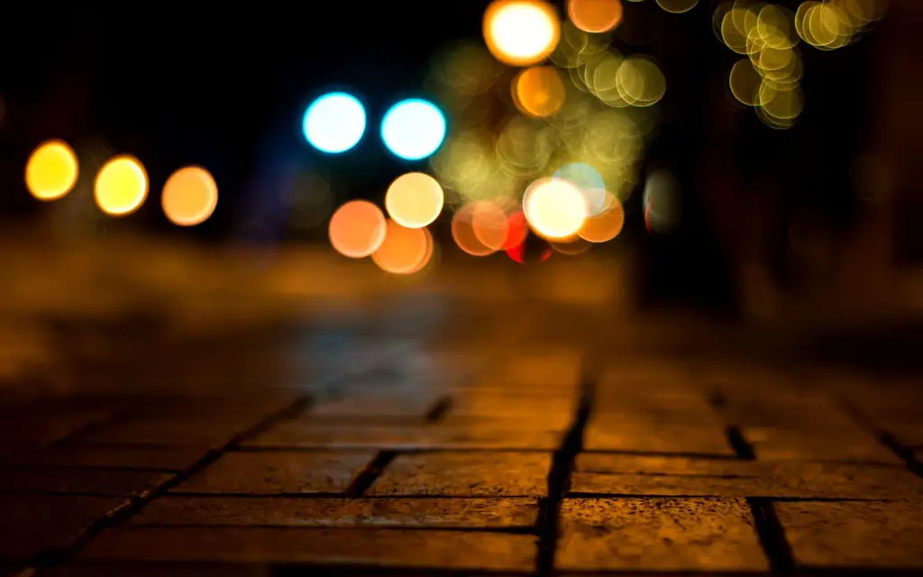 Foto lanskap dengan efek bokeh