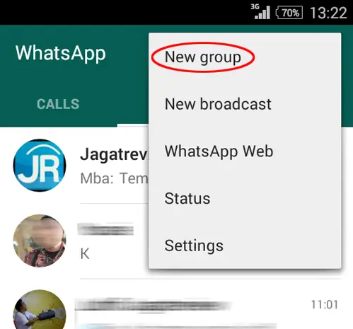 Screenshot contoh grup WhatsApp yang positif dan produktif