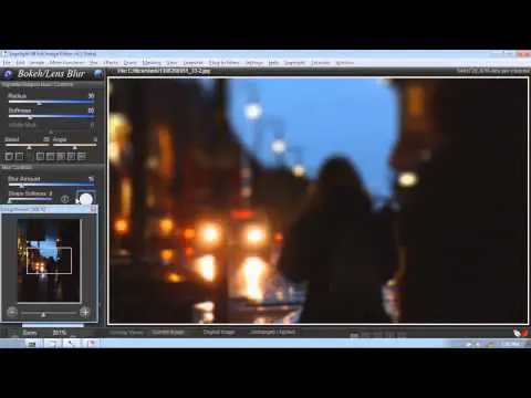 Contoh pengeditan video bokeh