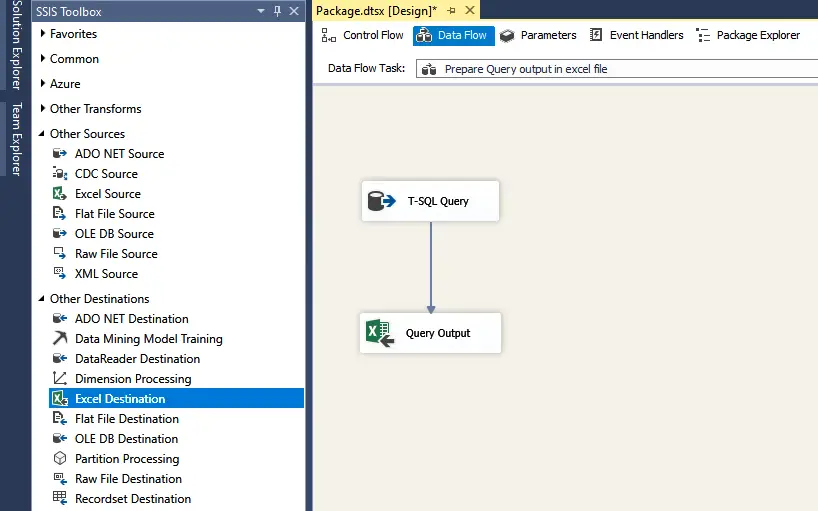 Contoh Data Flow Task di SSIS