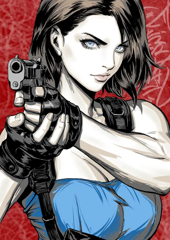 Ilustrasi karya seni Resident Evil Hentai