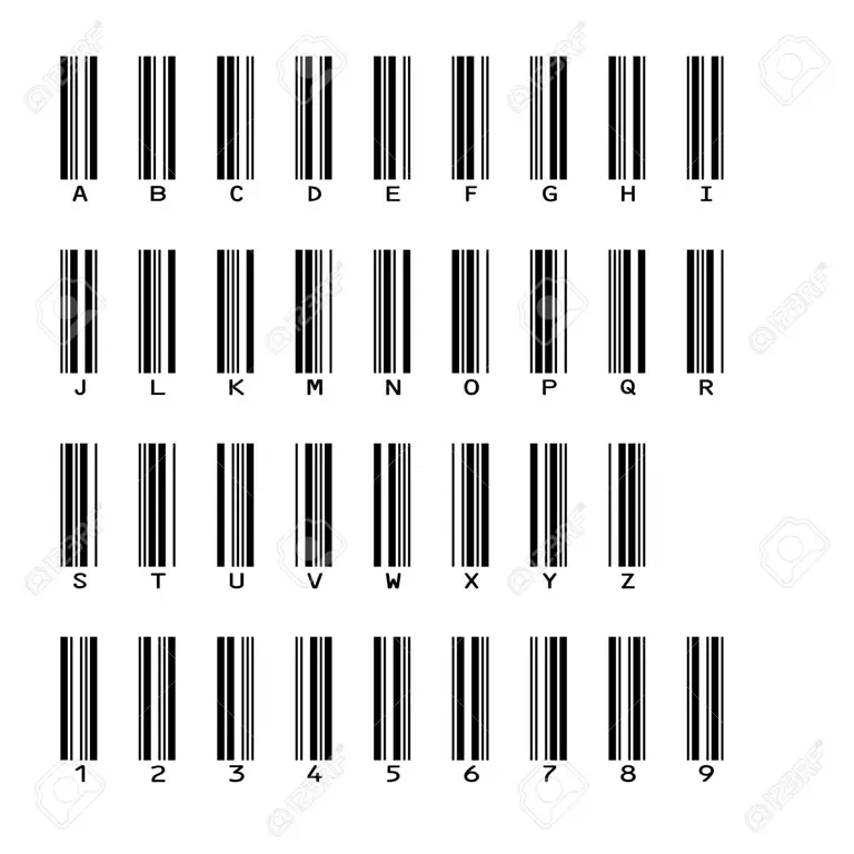 Gambar barcode dengan kode alfanumerik