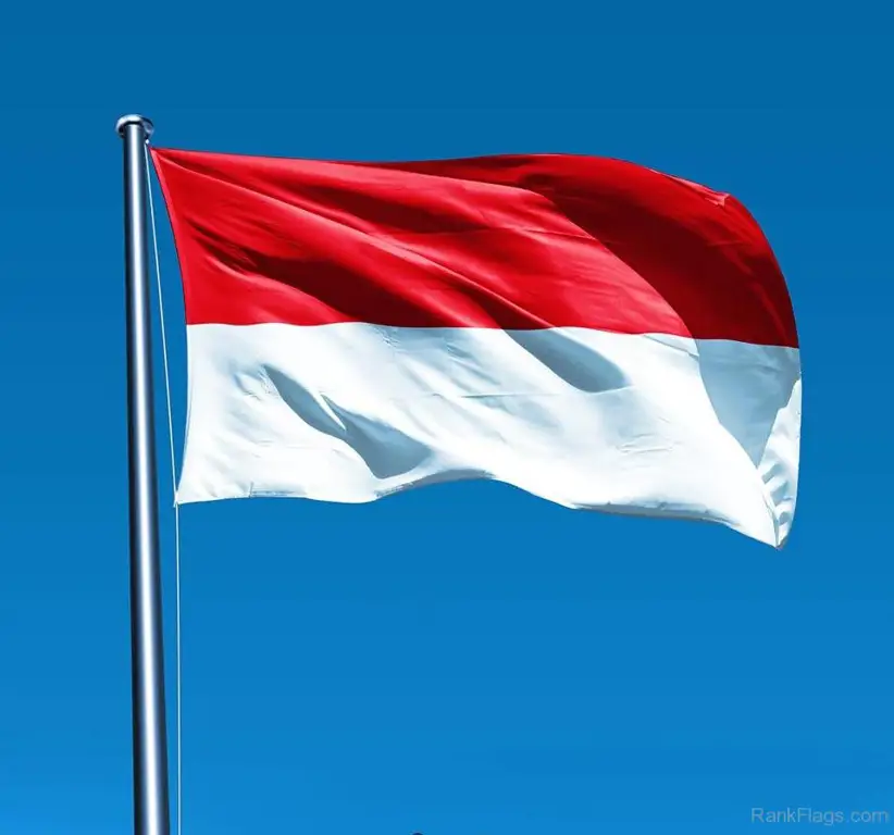 Bendera Indonesia dengan simbol perdamaian