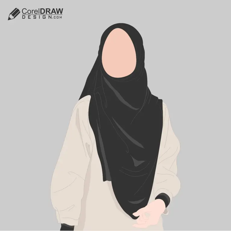 Desain vektor hijab modern