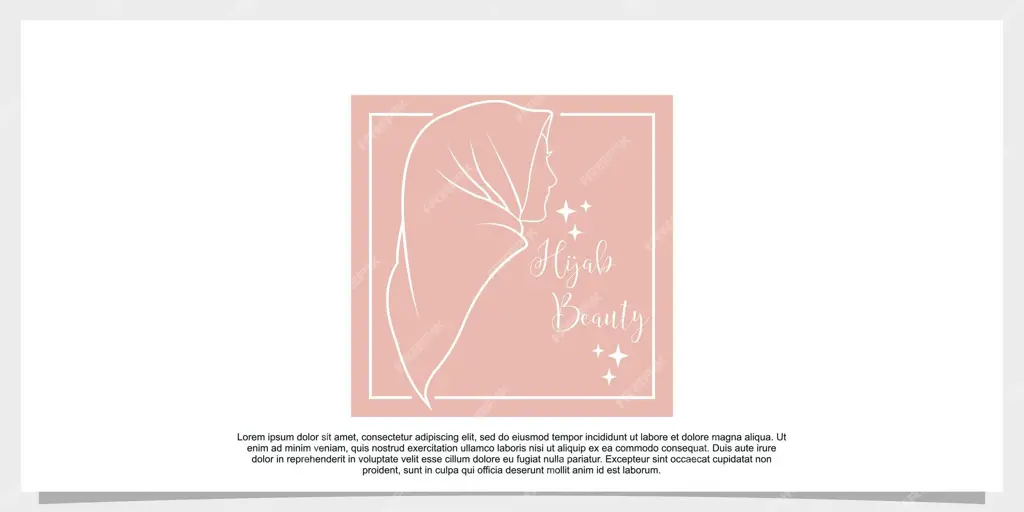 Contoh desain label hijab yang stylish dan menarik