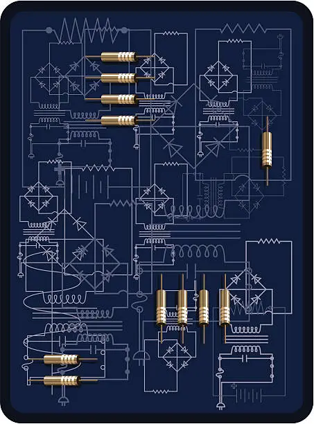 Diagram rangkaian elektronik yang menggunakan Mide 828