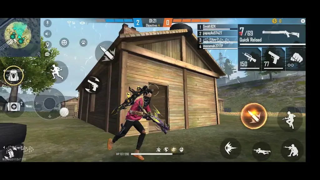 Cuplikan gameplay Free Fire dengan efek bokeh yang keren