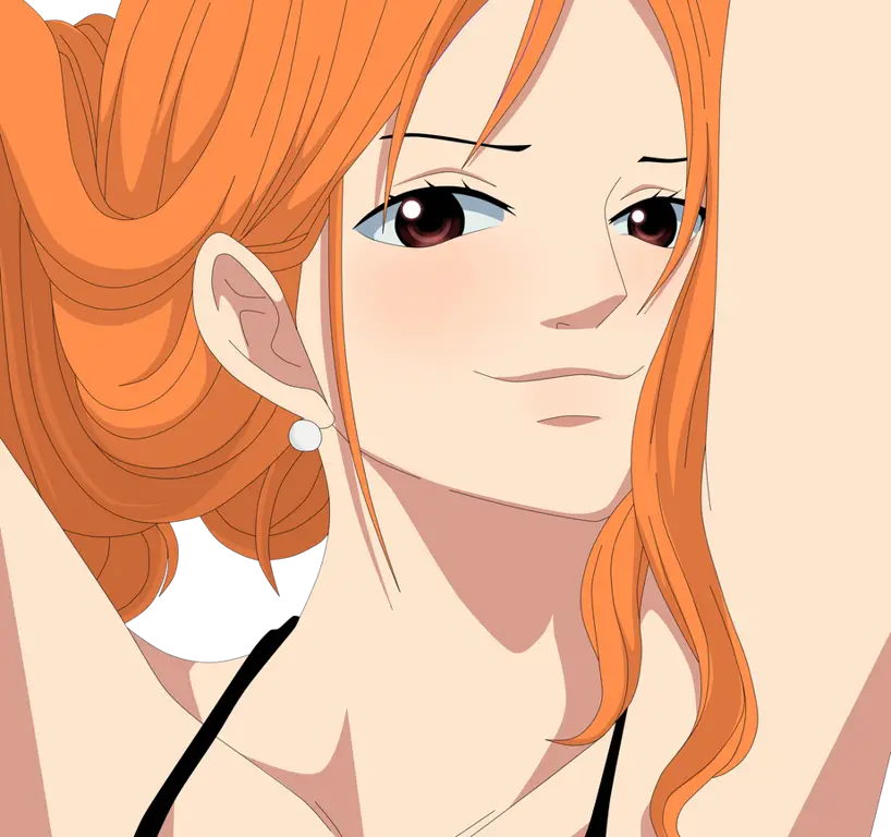 Gambar fan art Nami One Piece yang lucu dan imut