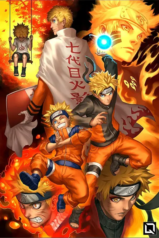 Gambar fan art Naruto yang positif dan kreatif